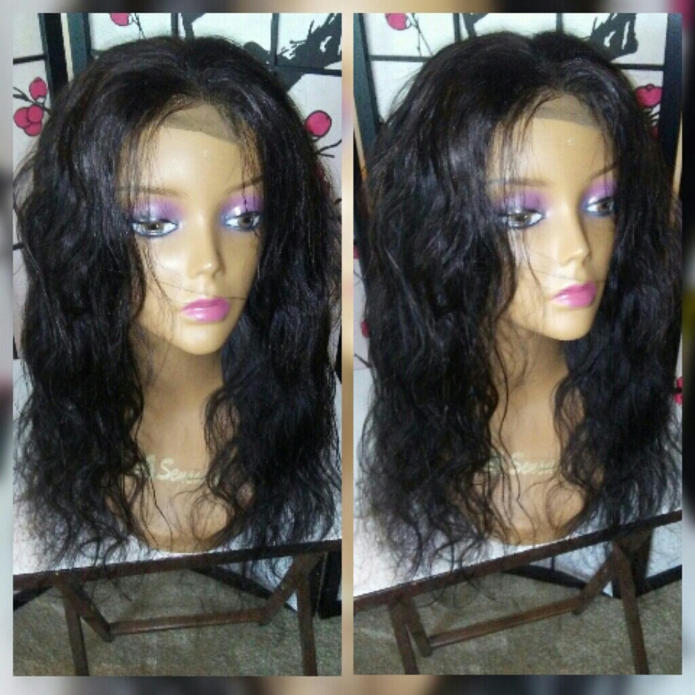 18" brazilian human body wave hair wig